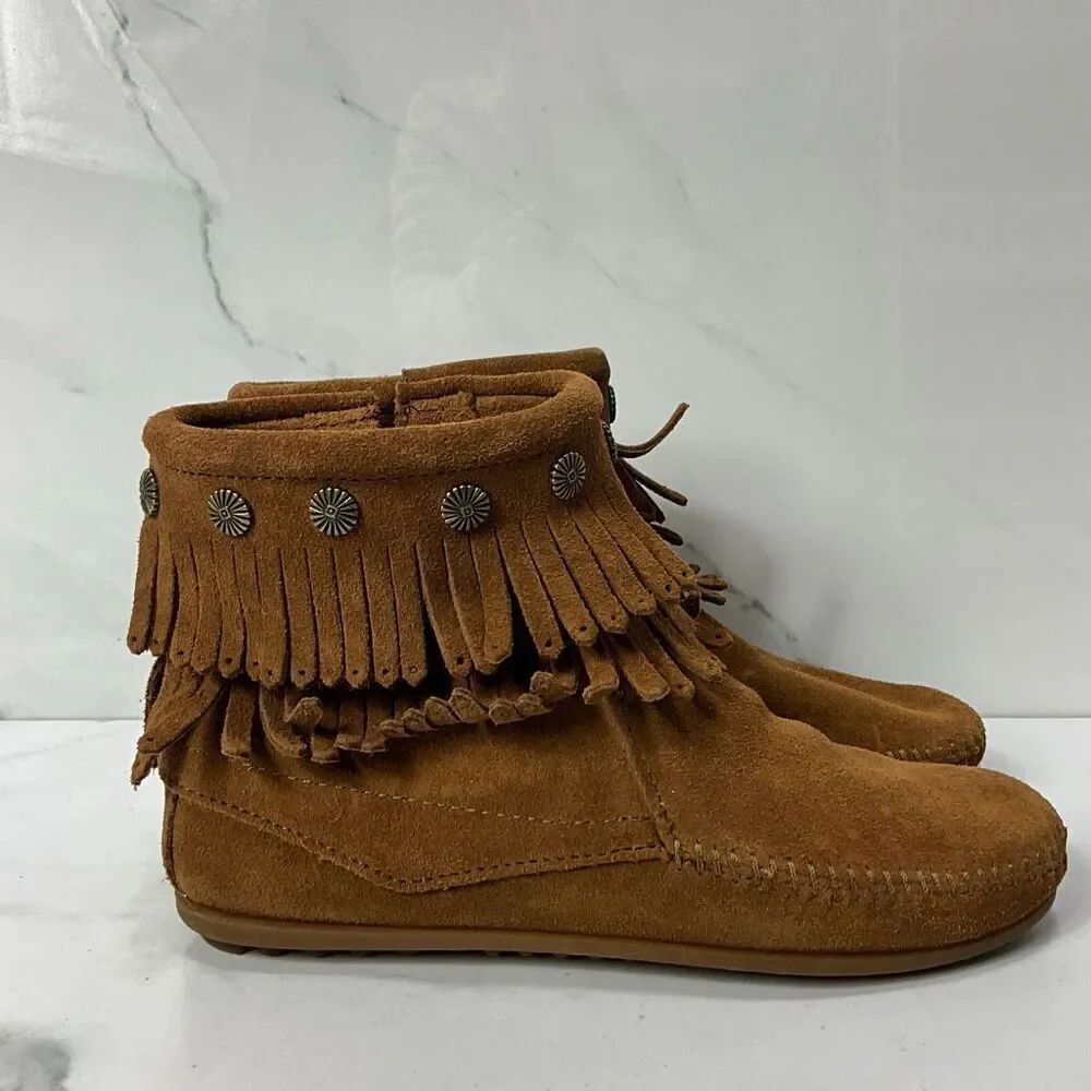 MINNETONKA Moccasin Ankle Booties - Picture 2 of 7